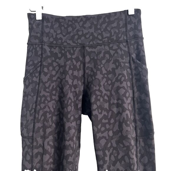 Lululemon Invigorate High Rise Tight Leggings Formation Leopard Deep Coal Size 6 - Picture 6 of 11